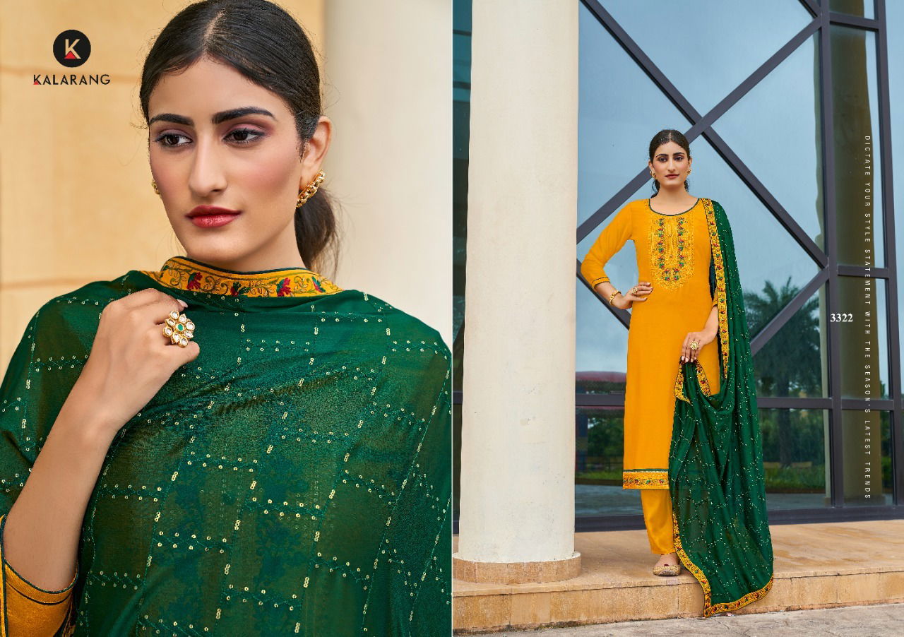 Kalarang Jannat Fancy Festive Wear Embroidery Designer Salwar Kameez